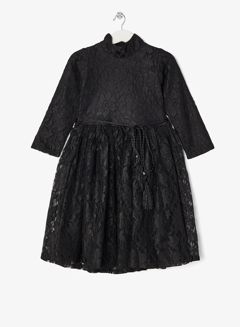 Little Golden Apple Little Lace Tassel Dress